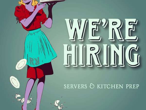 we're hiring sign